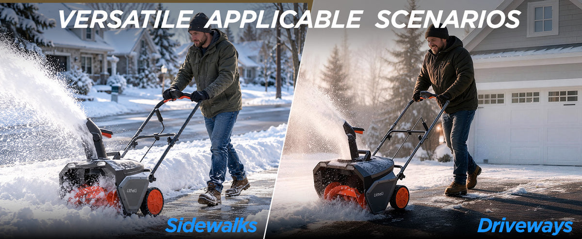 【Pre-Order】Litheli 20" Cordless Snow Blower, 20-Inch Brushless Snow Thrower with LED Lights, 180° Adjustable Chute & Foldable Handle