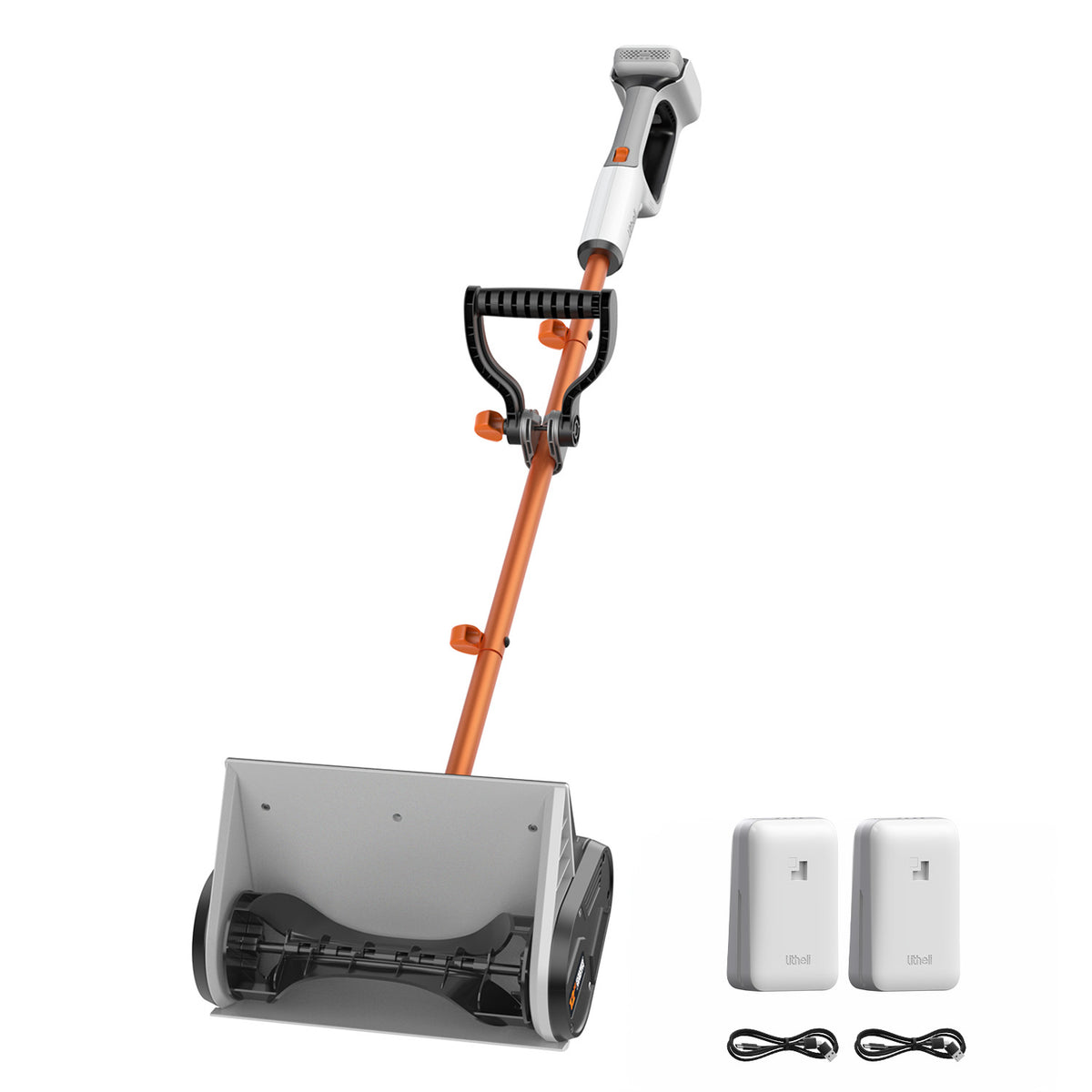 12" Brushed Cordless Electric 20V Snow Blower with 4Ah & 2Ah Batteries