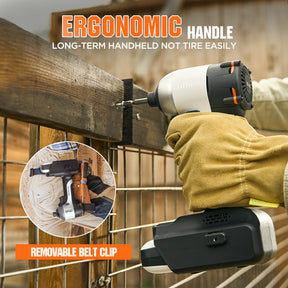 Litheli 20V Cordless Impact Driver, 1/4" Brushless Hex Driver, 230N.m Brushless High Torque Impact Gun with 2.0Ah Battery for Home & Car