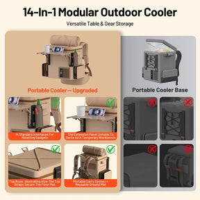 Litheli FrozenPack: The First Backpack Car Fridge | Includes 2 x 4.0Ah SE Batteries | 20L/21QT