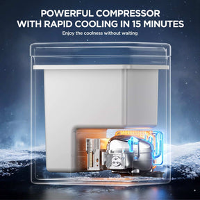 Litheli 16L Backpack Refrigerator, 55W Portable Electric Fridge Freezer Compressor Cooler for Fast Cooling Down to -4°F with Ergonomic Backpack Design for Camping Car RV Home