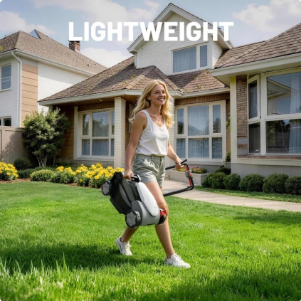 Litheli 40V Cordless Electric Lawn Mower, 14-Inch, Brushless Motor, 5-Position Height Adjustment, with 2 x 5.0Ah Battery, for Lawns & Gardens
