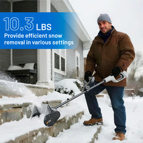 Litheli U20 Cordless Snow Shovel, 20V 12" Battery Powered Snow Thrower, Battery Snow Blower with Brushless Motor + 4.0Ah Portable Battery