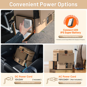 Litheli FrozenPack: The First Backpack Car Fridge | Includes 2 x 4.0Ah SE Batteries | 20L/21QT