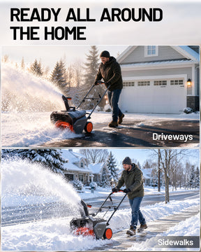 【Pre-Order】Litheli 20" Cordless Snow Blower, 20-Inch Brushless Snow Thrower with LED Lights, 180° Adjustable Chute & Foldable Handle