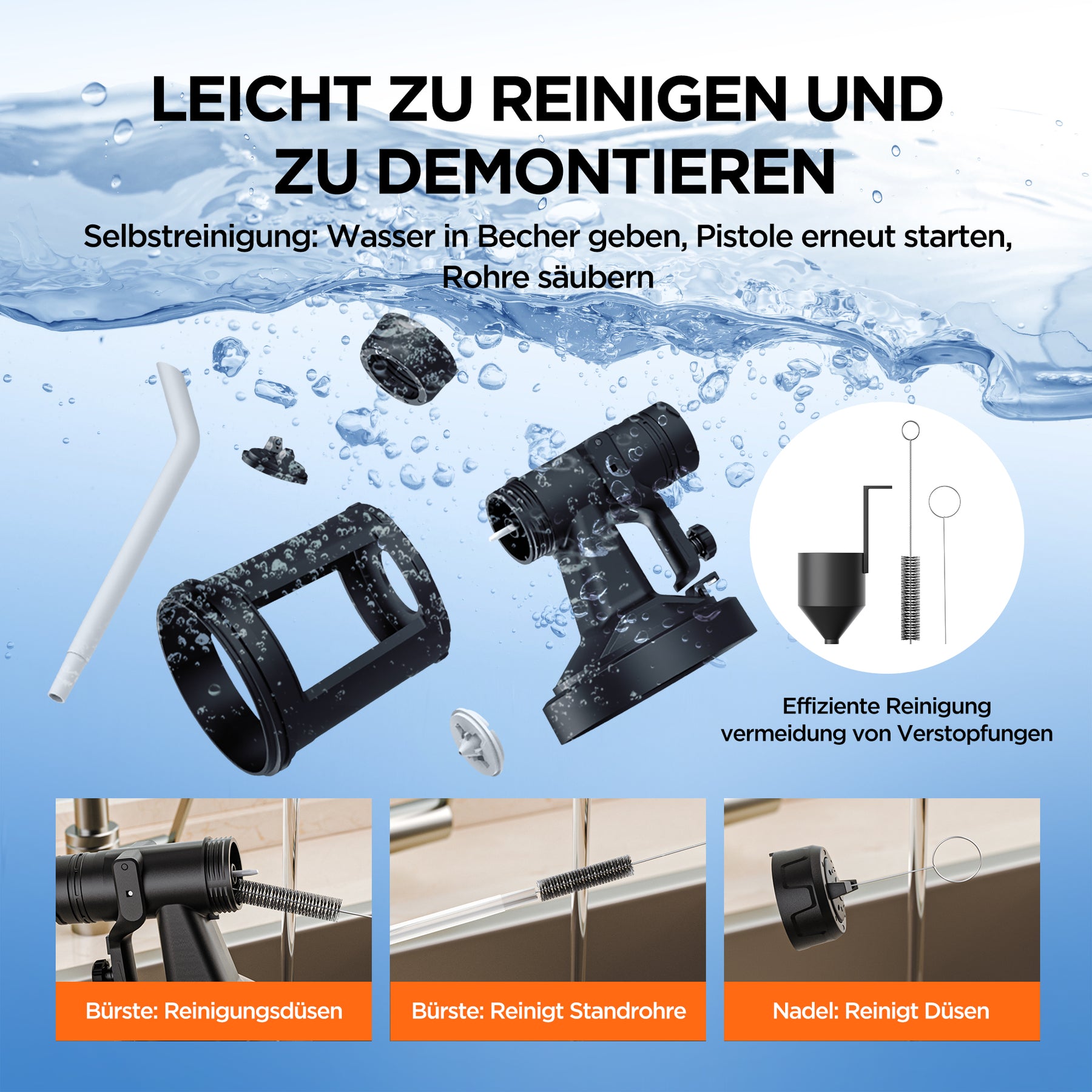 Litheli 20V HVLP Paint Sprayer with Brushless Motor,Cordless Paint Gun with 4.0 Ah Battery & 4 Nozzles & 800ml Container for Home Interior Exterior Car, Deck, Fence, Furniture