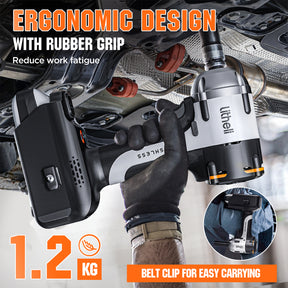 Litheli V20 Cordless Impact Wrench，1/2" Brushless Impact Drill with 332ft-lbs(450Nm) Max Torque,LED Light for Dark Environment, 2.5Ah Battery Power Impact Driver for Home Car Tires Mower