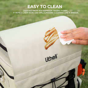 Litheli 17QT Backpack Refrigerator, 55W Portable Electric Fridge Freezer Compressor Cooler for Fast Cooling Down to -4°F with Ergonomic Backpack Design for Car RV Home Camping