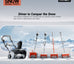 U20 2x20V 14" Brushless Cordless Snow Shovel | Includes 2×4.0Ah Batteries | 30min Runtime, 20ft Snow Throw