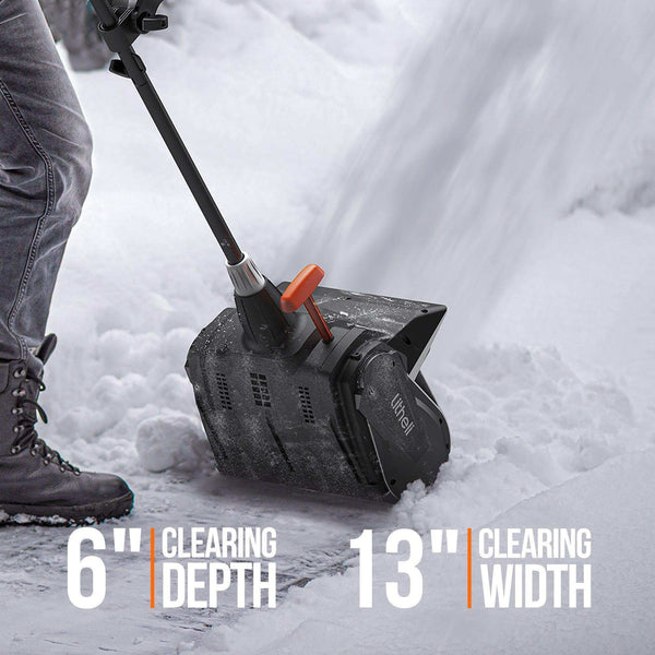 U20 2x20V 13" Brushless Cordless Snow Shovel | Includes 2x4.0Ah Batteries | Lightweight, 18.4ft Snow Throw