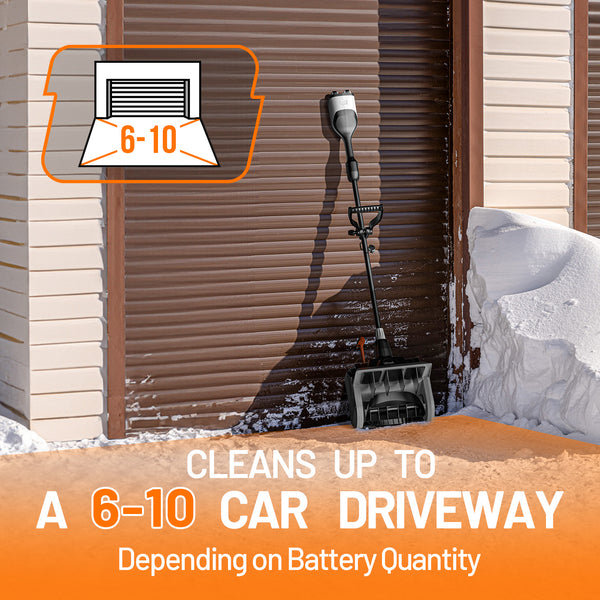 U20 2×20V 13" Brushless Cordless Snow Shovel | 14.3lbs, 20ft Snow Throw(Tool Only)