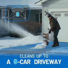 U20 2×20V 12" Brushless Cordless Snow Shovel | Includes 2×4.0Ah+2×4.0Ah SE Batteries | 12.77lbs, 25ft Snow Throw, Clears up to 9-car Driveways