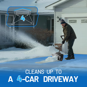 U20 20V 12" Brushless Cordless Snow Shovel | Includes 1×4.0Ah Battery | 10.3lbs, 20ft Snow Throw, Clears up to 4-car Driveways