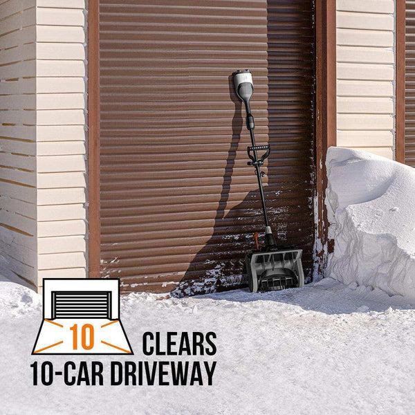 U20 2x20V 13" Brushless Cordless Snow Shovel | Includes 2x4.0Ah Batteries | Lightweight, 18.4ft Snow Throw