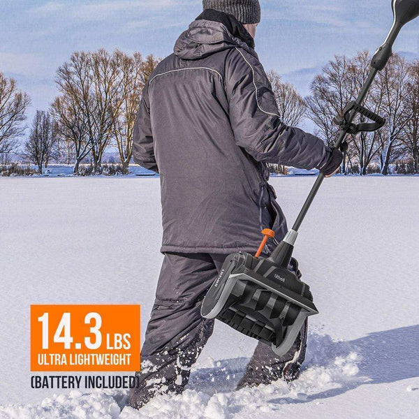 U20 2x20V 13" Brushless Cordless Snow Shovel | Includes 2x4.0Ah Batteries | Lightweight, 18.4ft Snow Throw