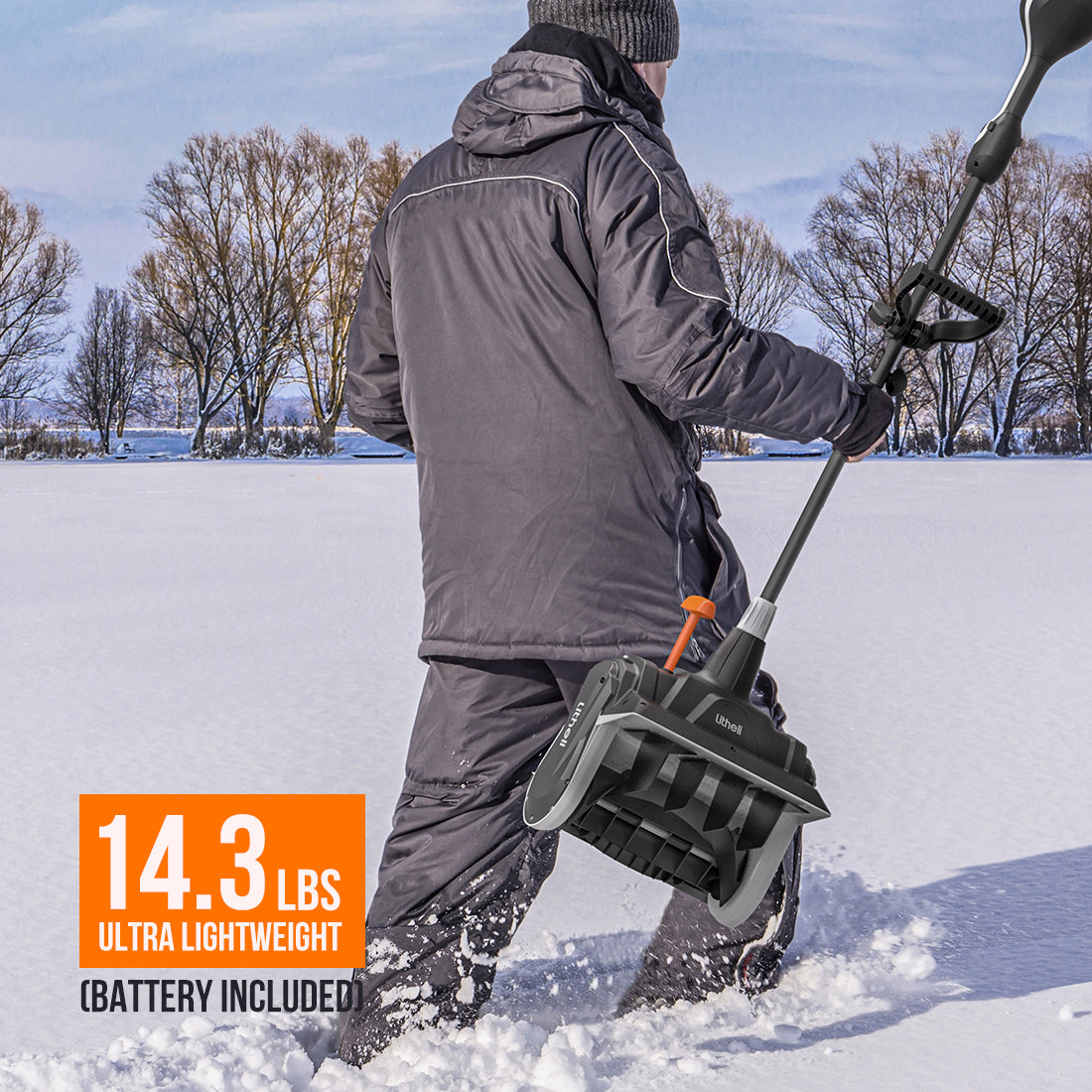Litheli U20 40 V Brushless Electric Cordless Snow Shovel with Battery