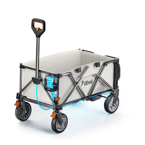 Litheli Electric Foldable Utility Camping Wagon with Power Bank