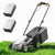 Litheli 14 Inch Cordless Lawn Mower, Brushless Battery Powered Push Mower with 2x5.0Ah Batteries, 5-Position Height, 9-Gallon Bag, Lightweight Grass Cutter for Garden Yard Farm