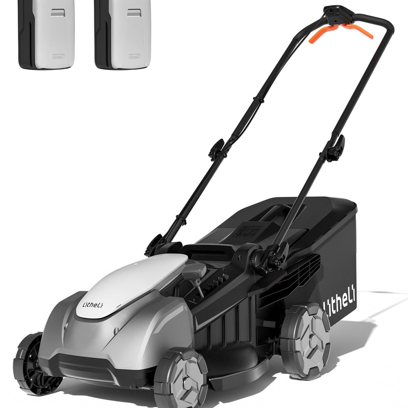 Litheli 40V 18" Cordless Lawn Mower, Brushless Motor, Electric Mower Battery Powered(2 x 5.0Ah Batteries), 2-in-1 Mulching & Bagging, for Small to Medium Yards