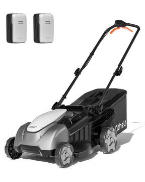Litheli 40V 18" Cordless Lawn Mower, Brushless Motor, Electric Mower Battery Powered(2 x 5.0Ah Batteries), 2-in-1 Mulching & Bagging, for Small to Medium Yards