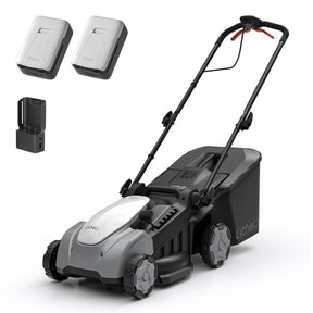 Litheli Electric Lawn Mower Cordless,Grass Cutter Machine for 3200 Sq. Ft, Lawnmower with Brushless Motor, 16.5 in Cutting Width, Cutting Height 1-2.5 in, 2 x 5.0 Ah Batteries & Charger