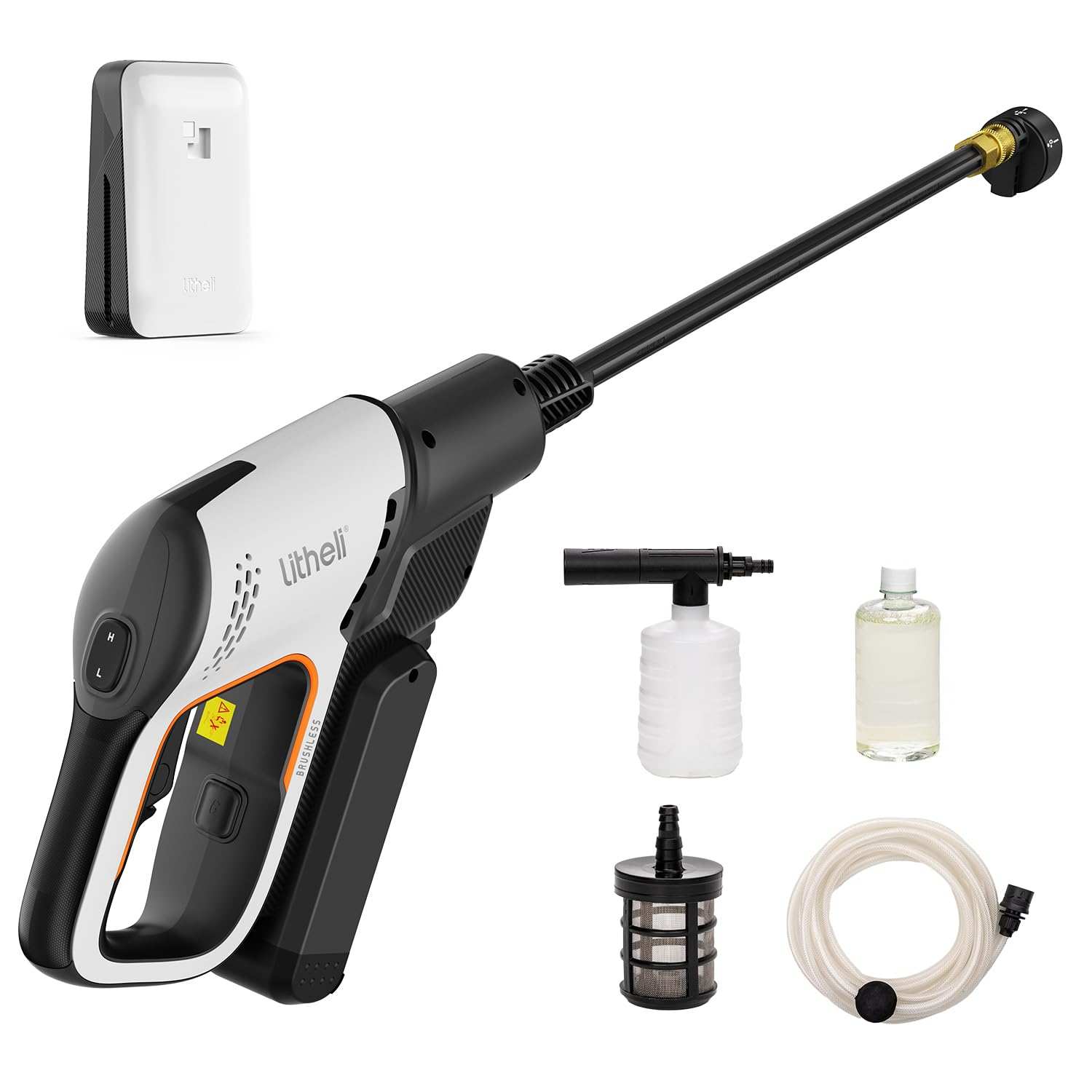 Litheli U20 Brushless High-Pressure Water sprayer|with 1 x 4.0Ah SE Battery Options