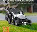 U20 20V 13" Brushless Lawn Mower | Includes 1 x 4.0Ah & 1 x 4.0Ah SE Batteries | Effortlessly Tackle Lawns up to 3200 Sq. Ft.