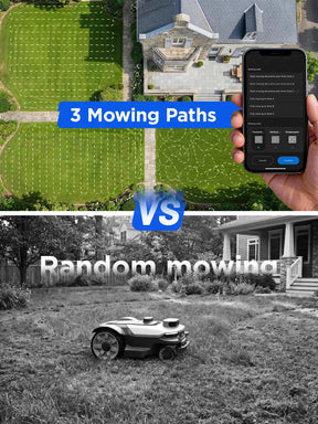 Litheli Robot Lawnmower FYELD 500, Robotic Lawnmower Without Boundary, 2-in-1 Mowing and Edge Trimming, 300+ AI Obstacle Avoidance