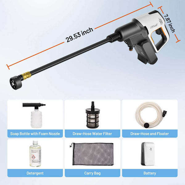 Litheli U20 Brushless High-Pressure Water sprayer|with 1 x 4.0Ah SE Battery Options