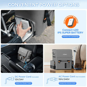 Litheli FrozenPack: The First Backpack Car Fridge|Includes 2 x 4.0Ah  Batteries options