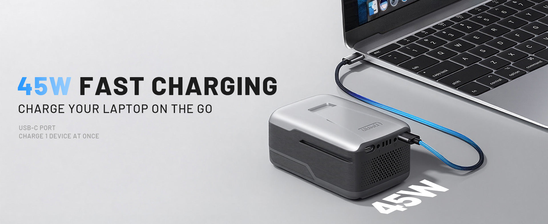 LiTHELi Battery Pack 8.0Ah Lithium Batteries 45W Max Power Bank, U20 Series Replacement Portable Battery, Fast Charge in 1.5 Hours with LED Realtime Indicators