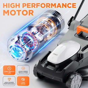 Handy+ U20 40V 16" Cordless Lawn Mower | Includes 2 x 4.0Ah SE Batteries | Effortlessly Tackle Lawns up to 2700 Sq. Ft.