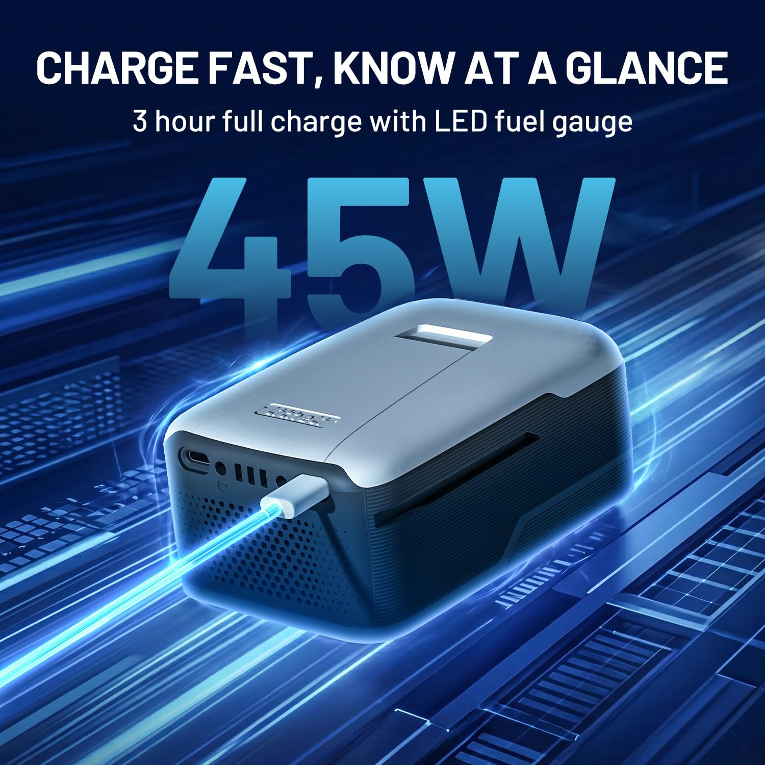 LiTHELi Battery Pack 8.0Ah Lithium Batteries 45W Max Power Bank, U20 Series Replacement Portable Battery, Fast Charge in 1.5 Hours with LED Realtime Indicators