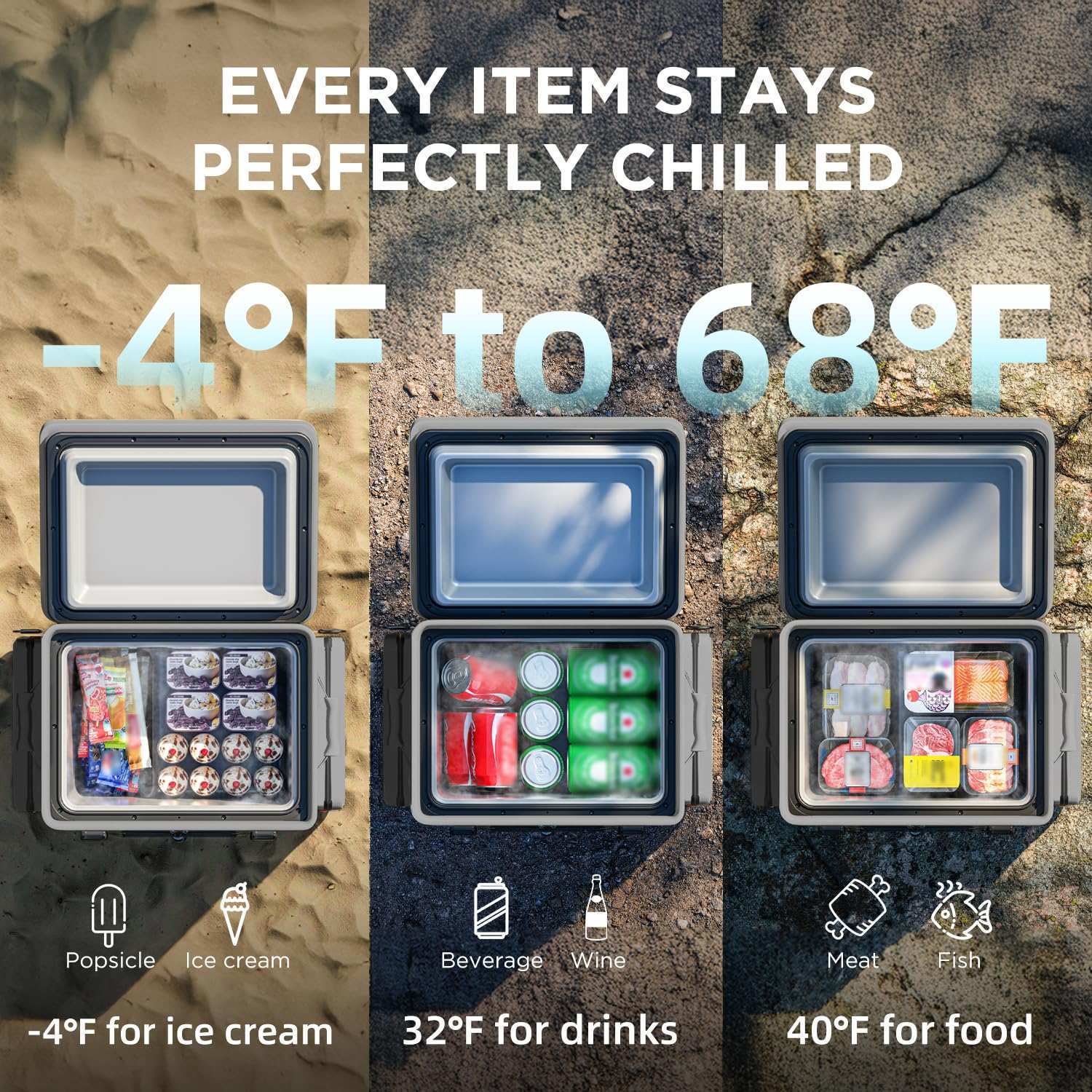 Litheli FrozenPack: The First Backpack Car Fridge|Includes 2 x 4.0Ah  Batteries options