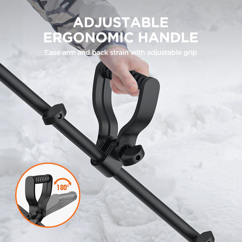 12" Brushless Cordless 20V Electric  Snow Shovel With 2*4.0Ah Battery