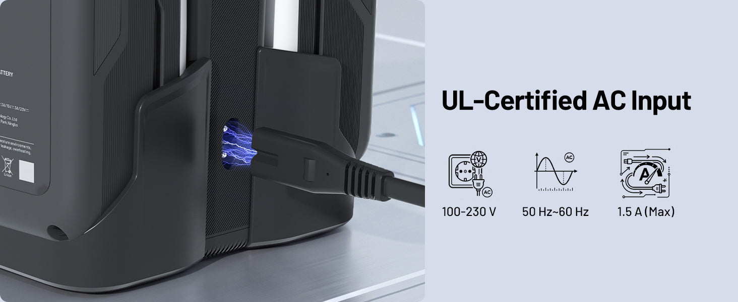 Litheli U20 4-in-1 Mix Smart Charger, 100W Fast Charging Station for All U20 Batteries, Versatile Portable Charger, 30-Minute Fast Dual Charging