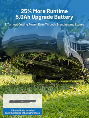 Litheli 40V Electric Lawn Mower 16″, Battery Push Mower with Brushless Motor, 6 Position Height Adjust, 2-in-1 Bagging & Mulching, Without Battery & Charger