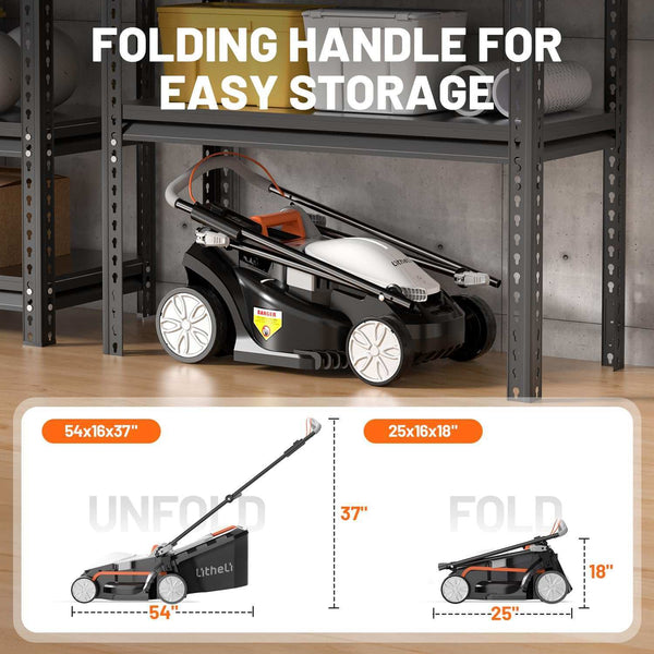 Handy+ U20 20V 13" Cordless Lawn Mower | Includes 1 x 4.0Ah SE Battery | Effortlessly Tackle Lawns up to 1300 Sq. Ft.
