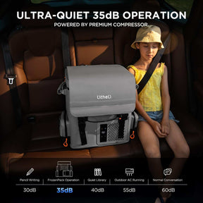 Litheli FrozenPack: The First Backpack Car Fridge|Includes 2 x 4.0Ah  Batteries options