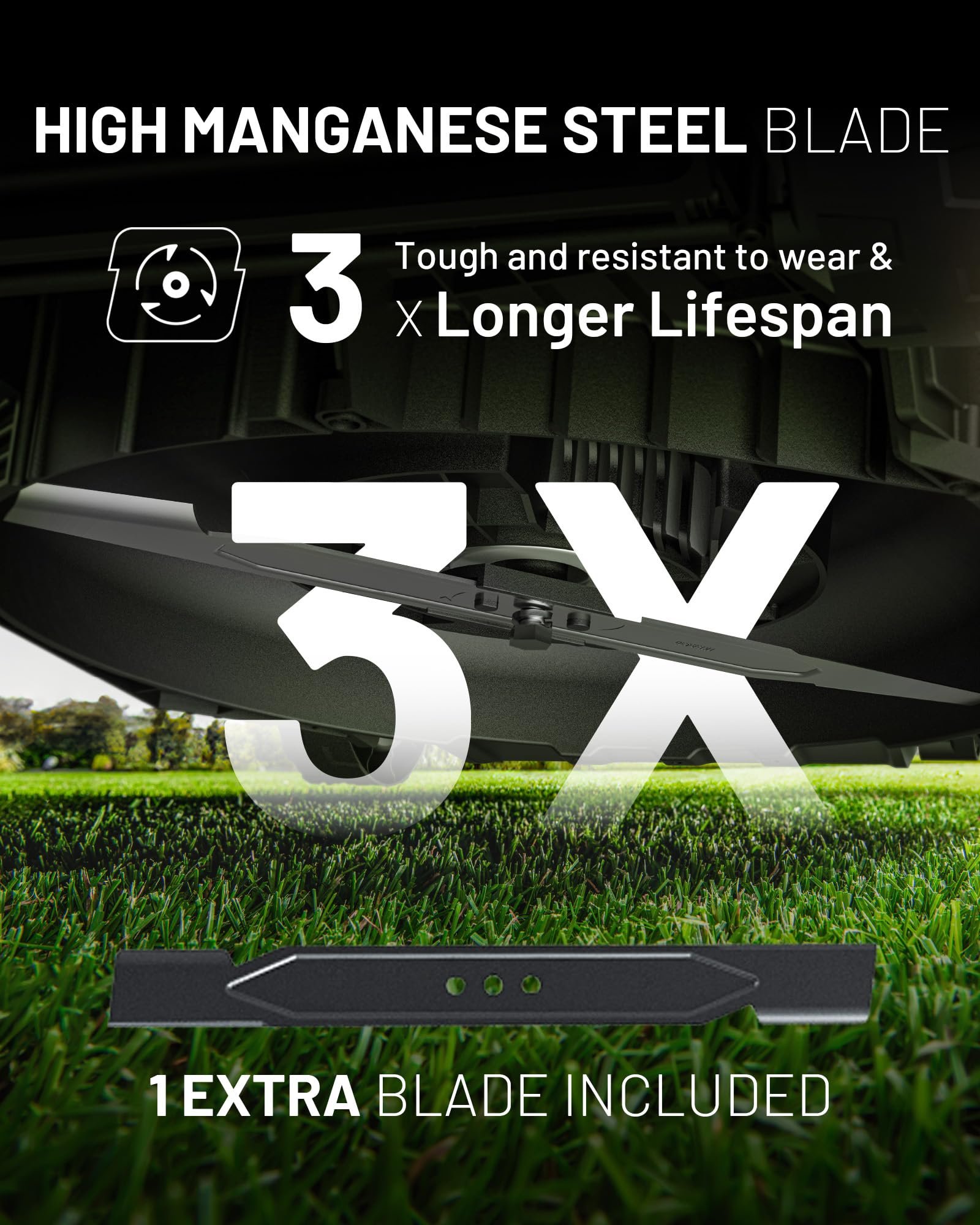 Litheli Cordless Lawn Mower 14 Inch, Brushless Battery Powered Push Mower (Tool Only), 5-Position Height Adjustment, 9-Gallon Bag, Lightweight Grass Cutter for Garden Yard Farm
