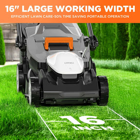Handy+ U20 40V 16" Cordless Lawn Mower | Includes 2 x 4.0Ah SE Batteries | Effortlessly Tackle Lawns up to 2700 Sq. Ft.