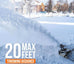 U20 2×20V 20" Brushless Cordless Snow Blower |Includes 2x4.0Ah Batteries | 180° Chute, LED Headlights
