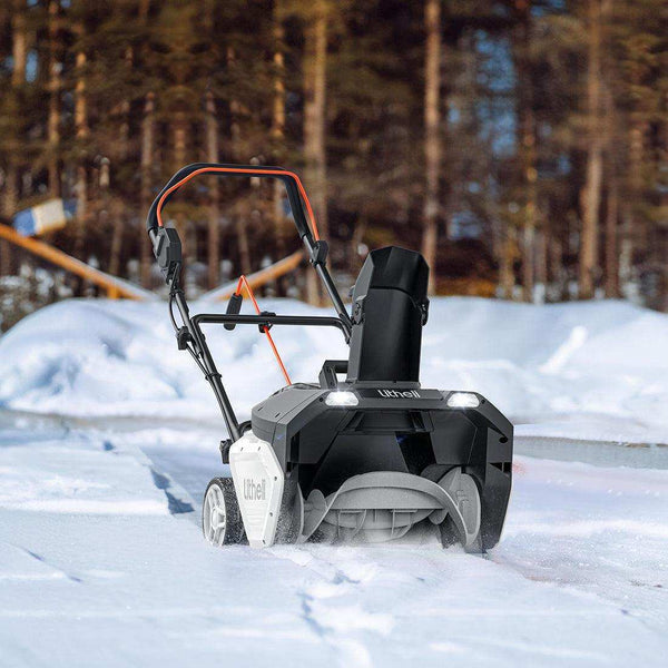 U20 2×20V 20" Brushless Cordless Snow Blower |Includes 2x4.0Ah Batteries | 180° Chute, LED Headlights