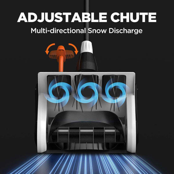 U20 2x20V 13" Brushless Cordless Snow Shovel | Includes 2x4.0Ah Batteries | Lightweight, 18.4ft Snow Throw