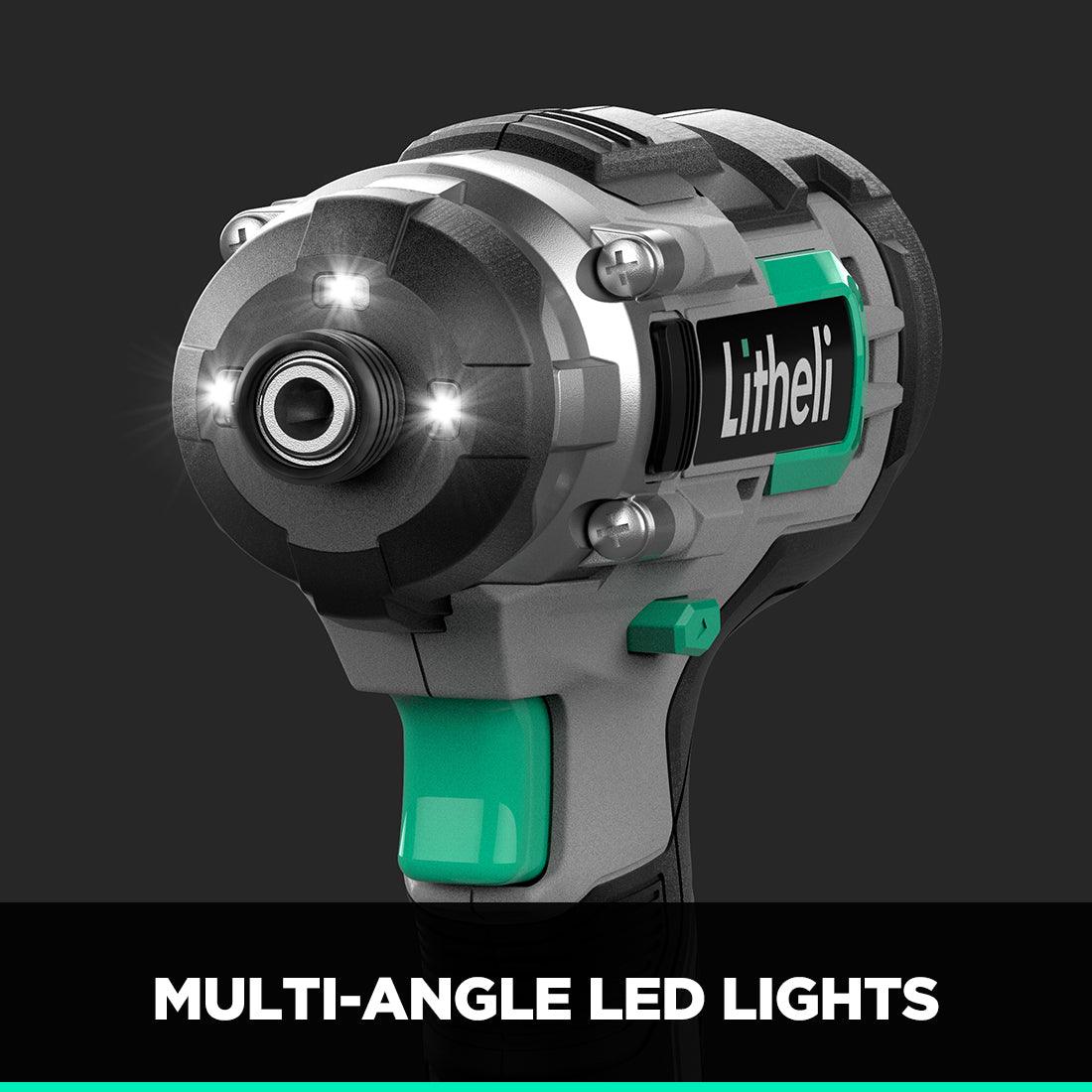 Multi-angle LED lights. More lights, more precision. The optimal deployment of 3 LED units in a circular pattern maximizes visibility around the screw hole, and frees fingers since the lights turn ON/OFF automatically along with the tool. 3 LED lights offer widened visibility in dark working site.