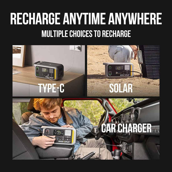 Litheli B300 Portable Power Station | 300W 332Wh