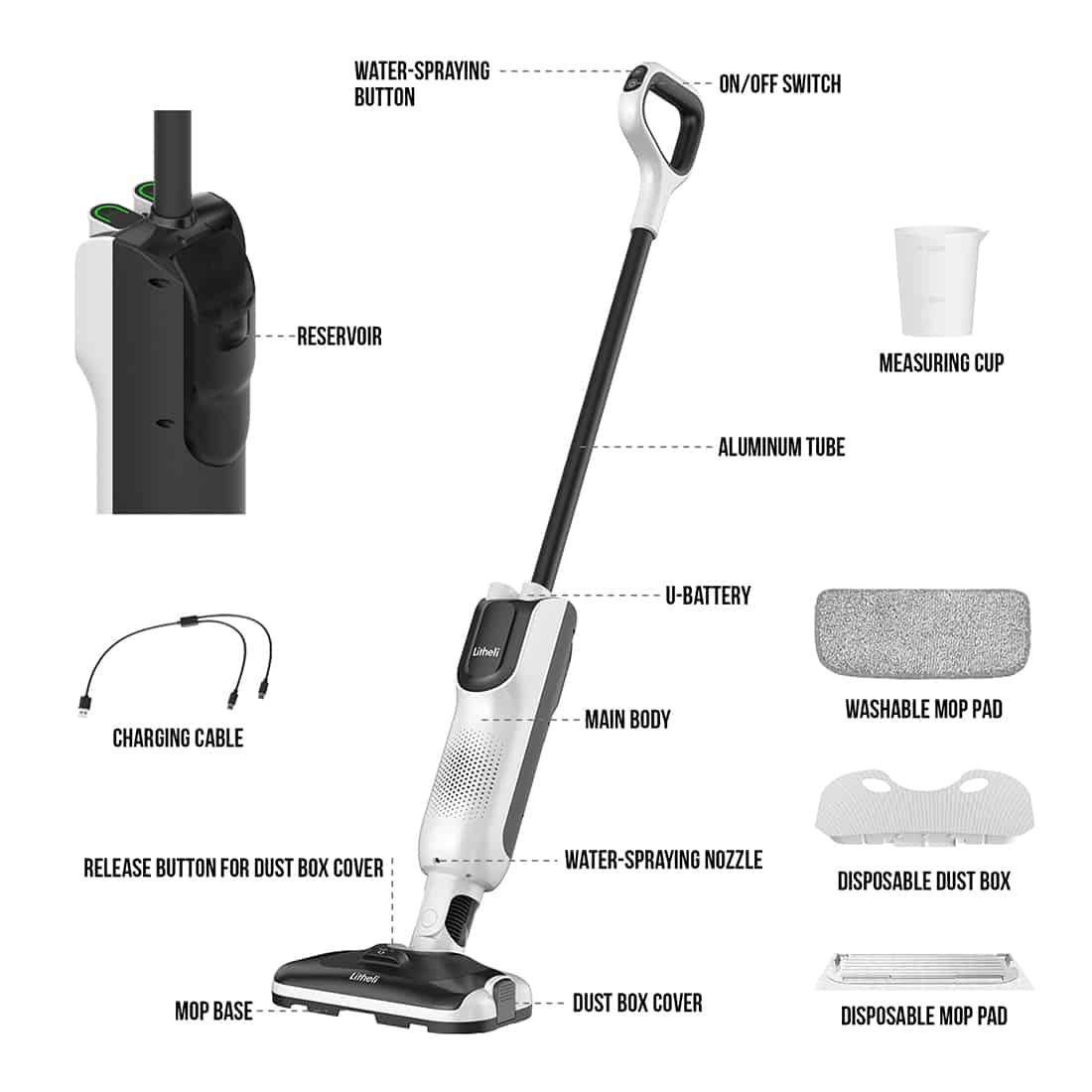 Litheli U4 Cordless Wet Dry Vacuum Cleaner